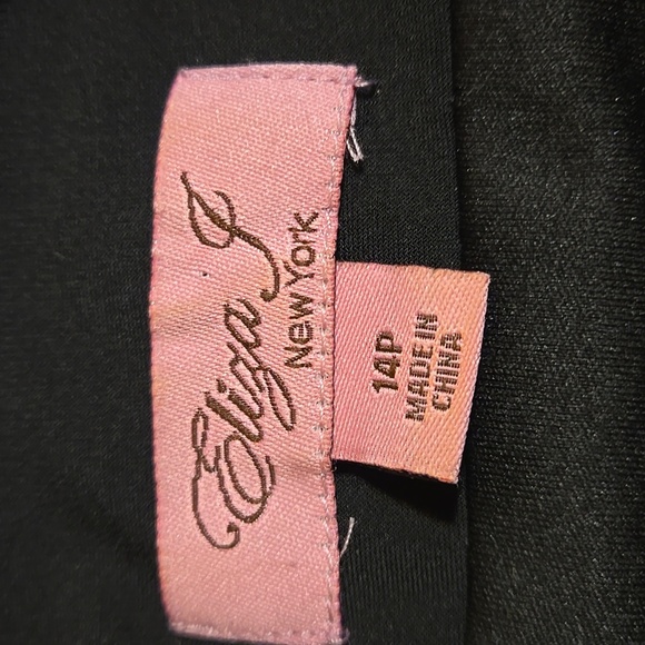 Eliza J Women's Geometric Retro Long Sleeve Dress Blue and Black Size 14P - Picture 7 of 9